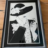 Antique pen and ink art deco fashion designs by ljgreen