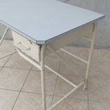 High industrial metal and formica work table