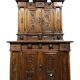 Attributed to La Maison Ribaillier: Bellifontain cabinet in oak and marble