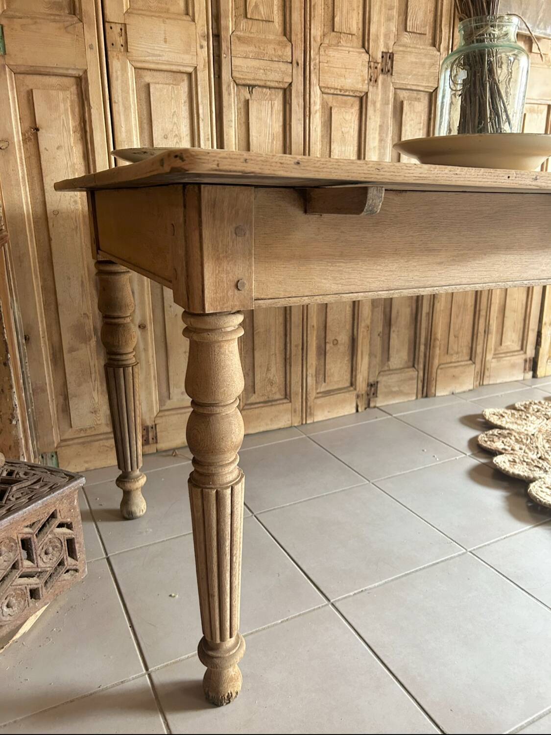 Very Large Antique Farmhouse Table – 3 Meters – Solid Oak