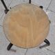 3 wooden and tube school stools