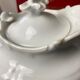 Large white porcelain teapot XIX