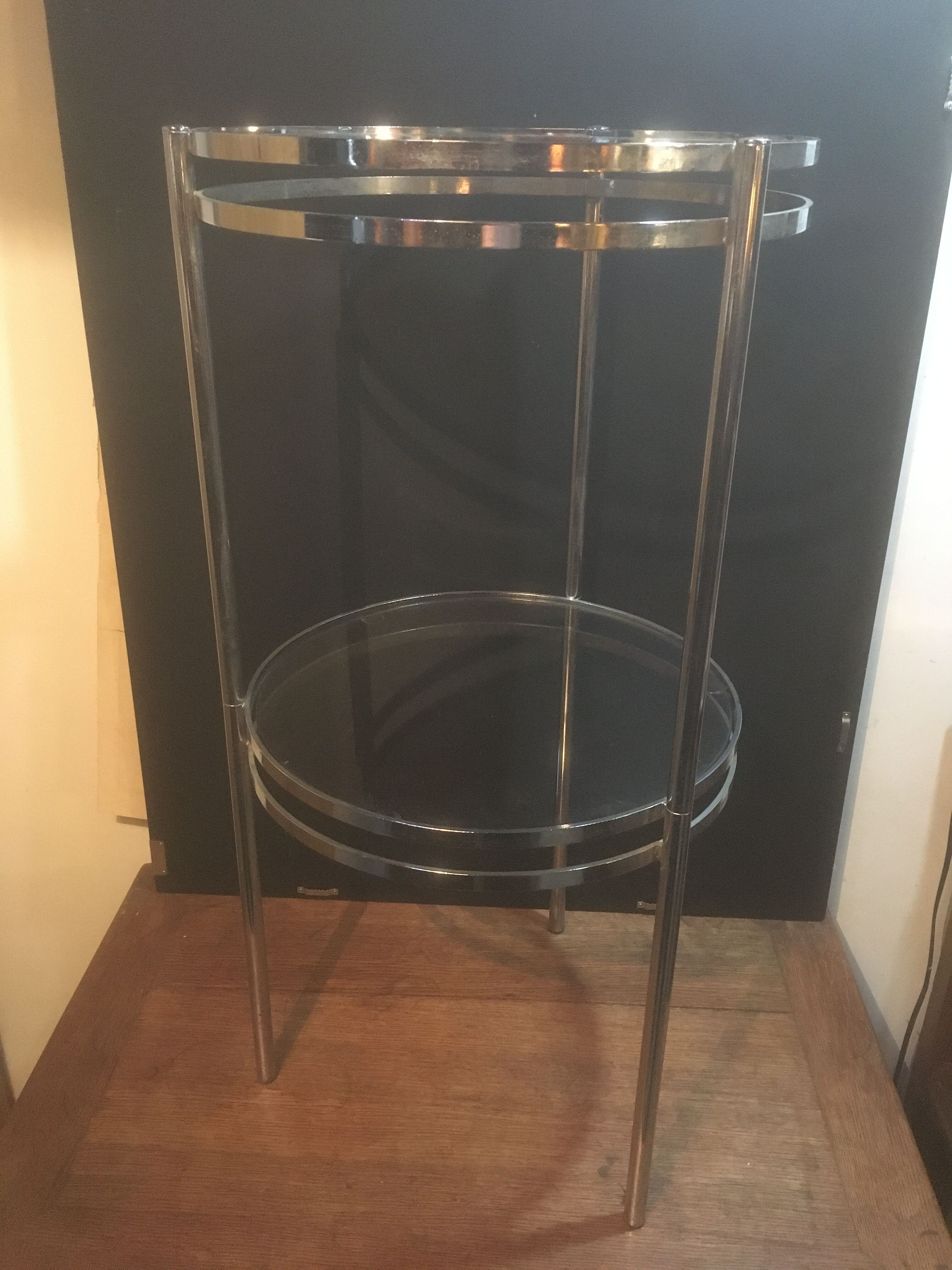 Sofa end or harness in chromed metal Ø 36