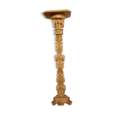 Selette colonne sculptée indochinoise