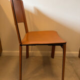 4 chaises en cuir CIDUE, vers 1980