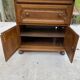 English sideboard with 2 doors, solid wood, medium satin oak