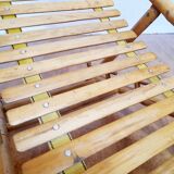 Vintage bamboo deckchair