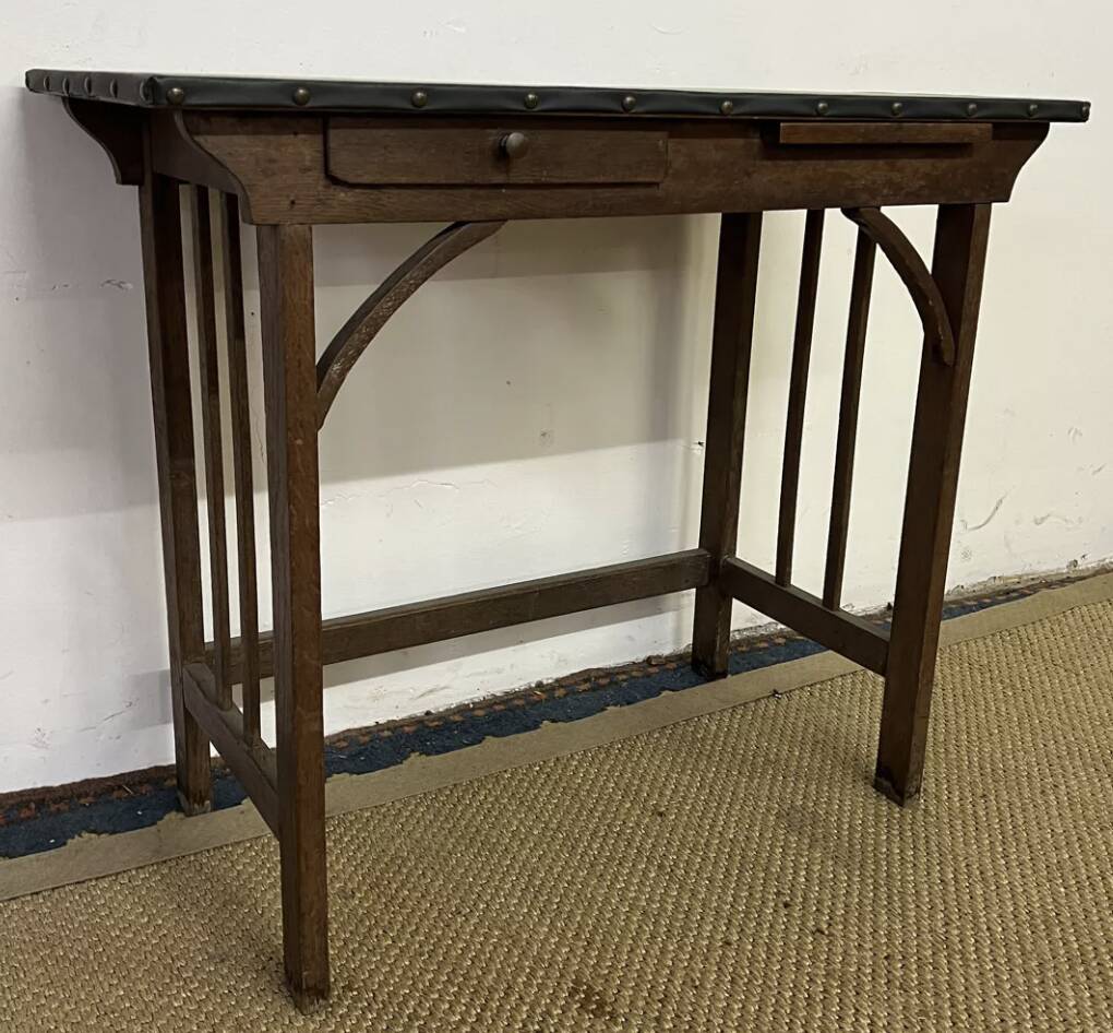 Petit bureau / table console en bois vintage