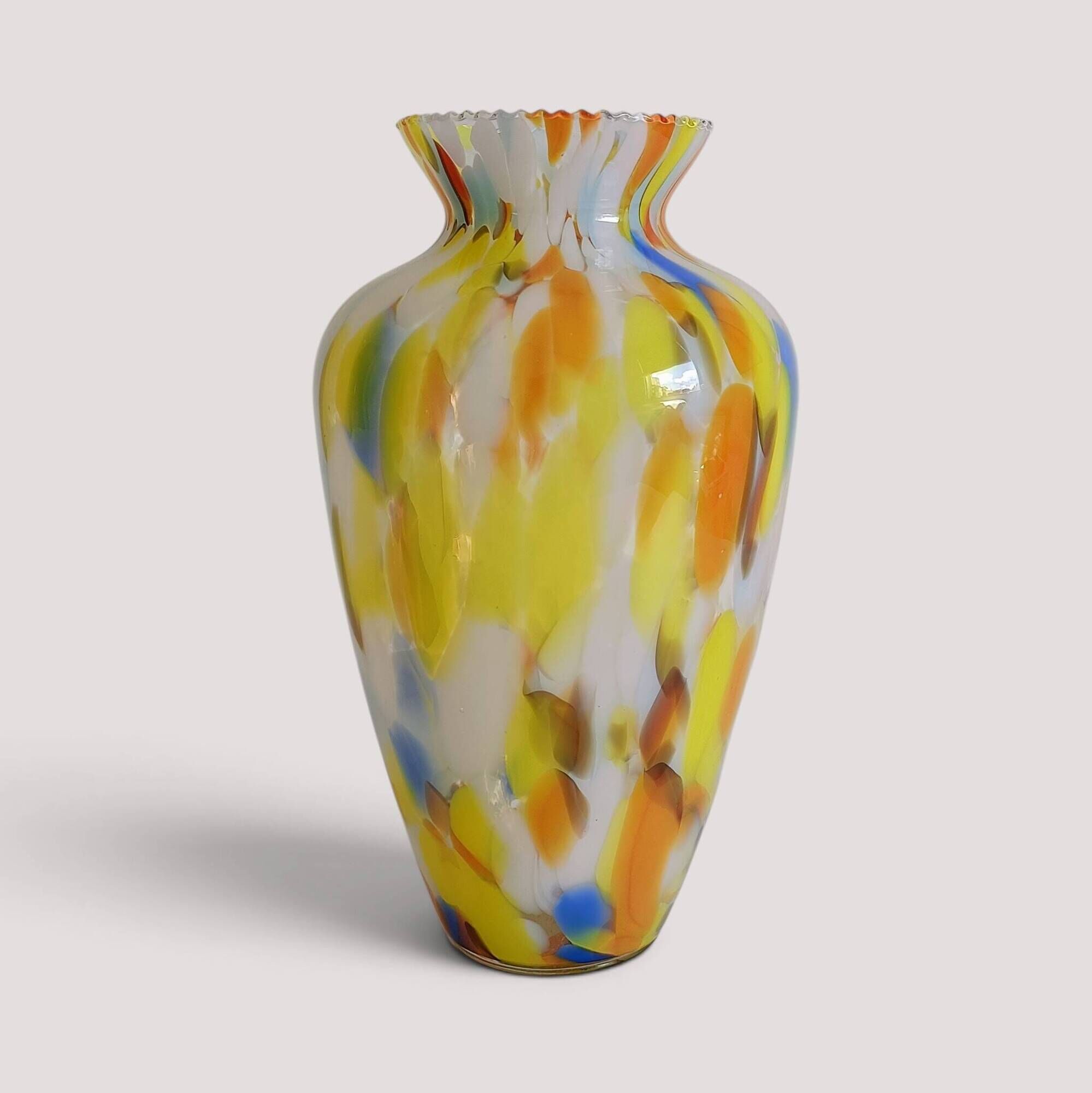 Vintage Murano glass vase, Italy, circa 1960, coloured artistic glass.