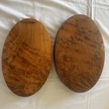 Deux Plateaux ou Vides Poches Ovales en ronce de Thuya- Période Art-Deco