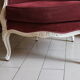 Louis XV style armchair patinated white