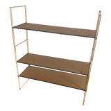 Vintage 1960 String wall shelf in gilded wood - 60 x 50 cm
