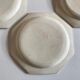Set of 4 plates Creil and Montereau octagonal pearls Directoire 1800