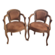 Pair of Louis XV style convertible armchairs