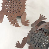 Pair of lizard sconces