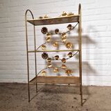 Gilded étagère, French, 1960s