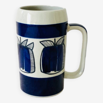 Large Scandinavian ceramic mug Rorstrand design Marianne Westman Sweden 60s 70s