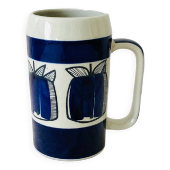 Large Scandinavian ceramic mug Rorstrand design Marianne Westman Sweden 60s 70s