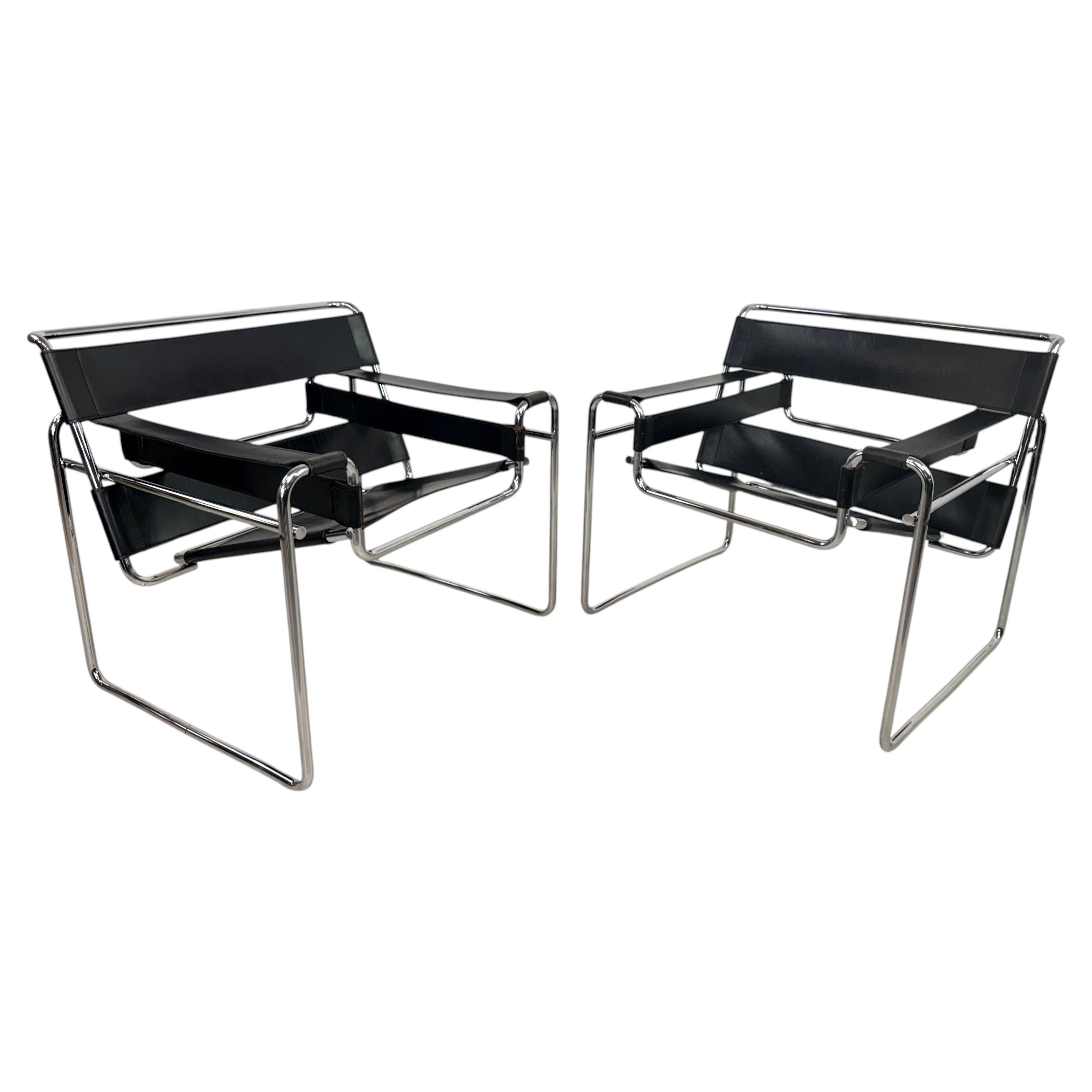Authentic B3 "Wassily" chair by Marcel Breuer, Vintage, by Bononia, Italy