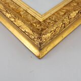 1940s Italian Mirror in Golden Wood Frame