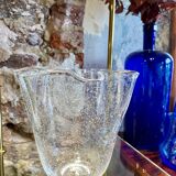 Murano bubble blown glass handkerchief vase