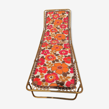 Lit pliant lafuma vintage fleurs