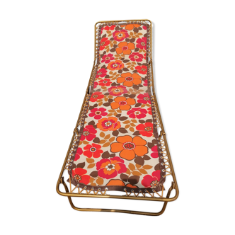 Folding bed lafuma vintage flowers