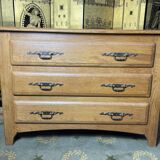 Rustic solid oak chest of drawers