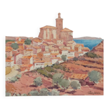 Watercolor view of Cadaqués