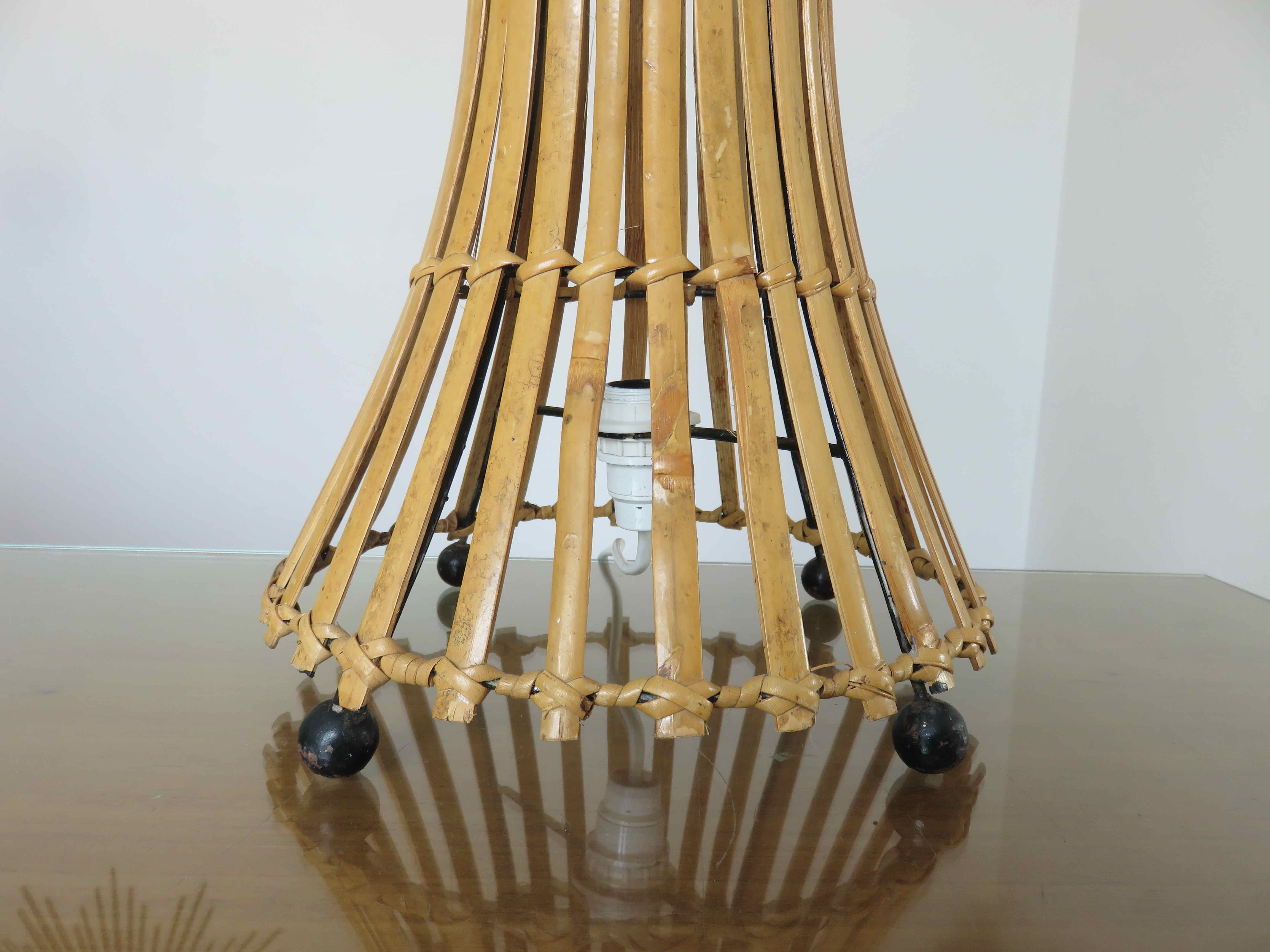 Bamboo lamp 70s