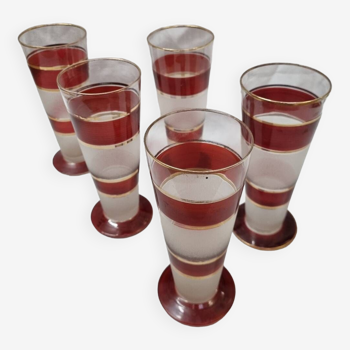 5 verres Art Deco, 1930