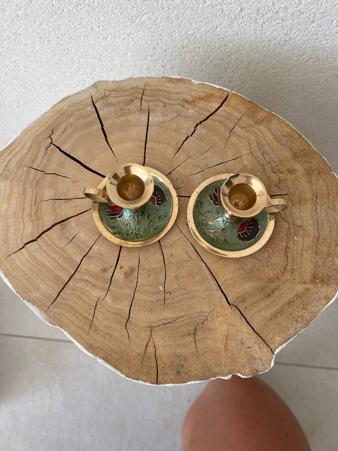 Vintage brass candle holder
