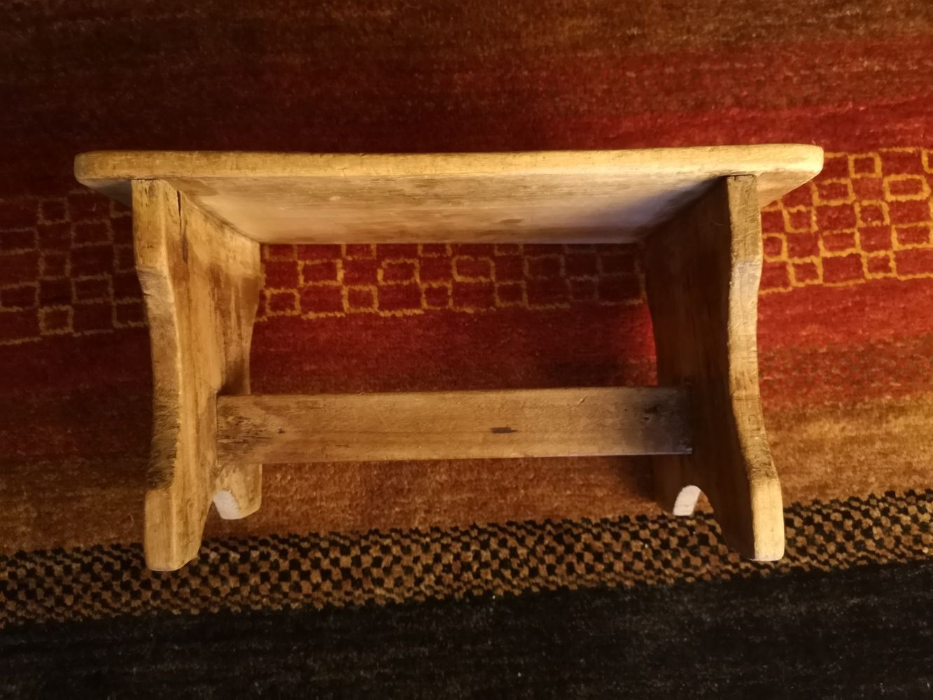 Wooden farm stool, handicraft, XIXh century