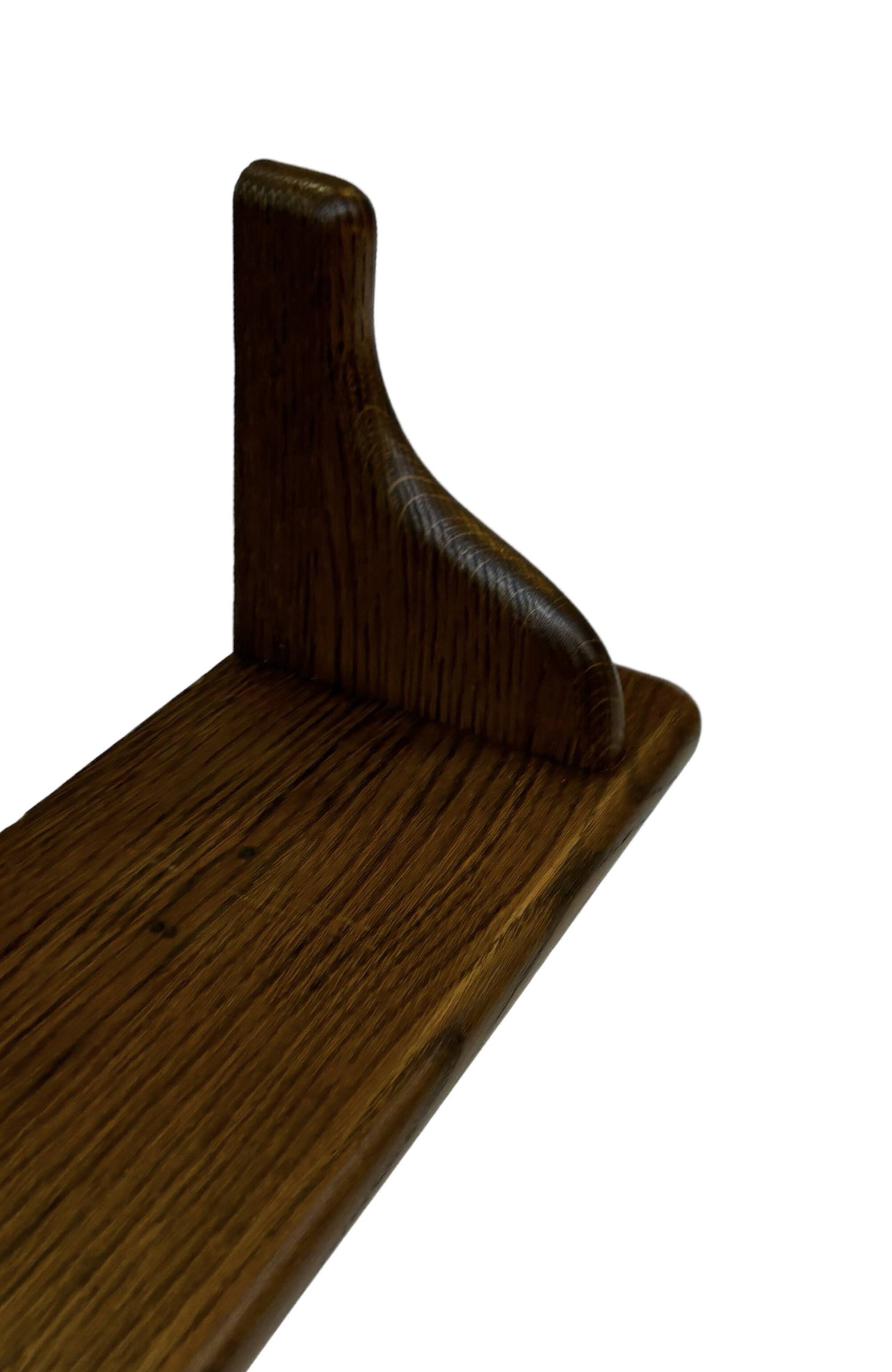 Vintage book shelf wall rack 1970s wood minimalist design