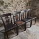 Set of 4 antique French bistro chairs Stella, circa 1900–1920.