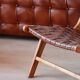 Pair of Teak & Leather heaters - model "Los Angeles" - Olivier de Schrijver