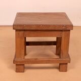 Old small Burmese teak workshop bedside table