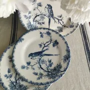 Gien "Provençal" - Set of 3 flat plates Ø 23 cm swallows