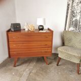 Vintage compass foot chest of drawers