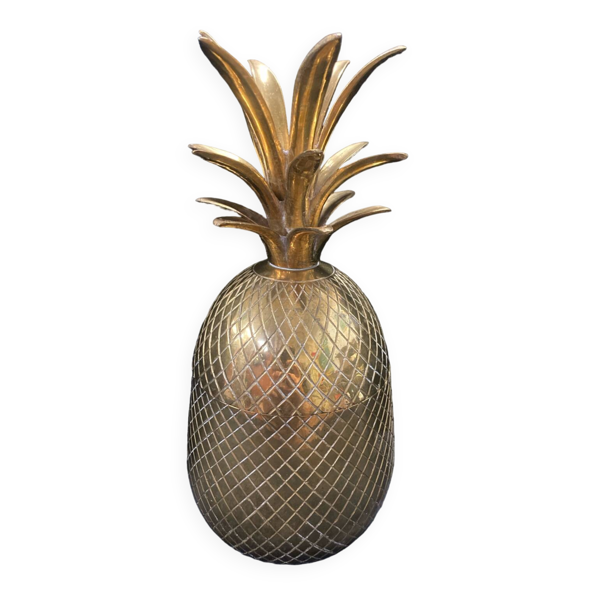 Pineapple brass ice bucket