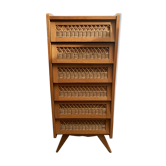 Oak and rattan 1950s