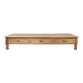 Exceptionnelle table basse en chêne, ancienne table de drapier 19ème