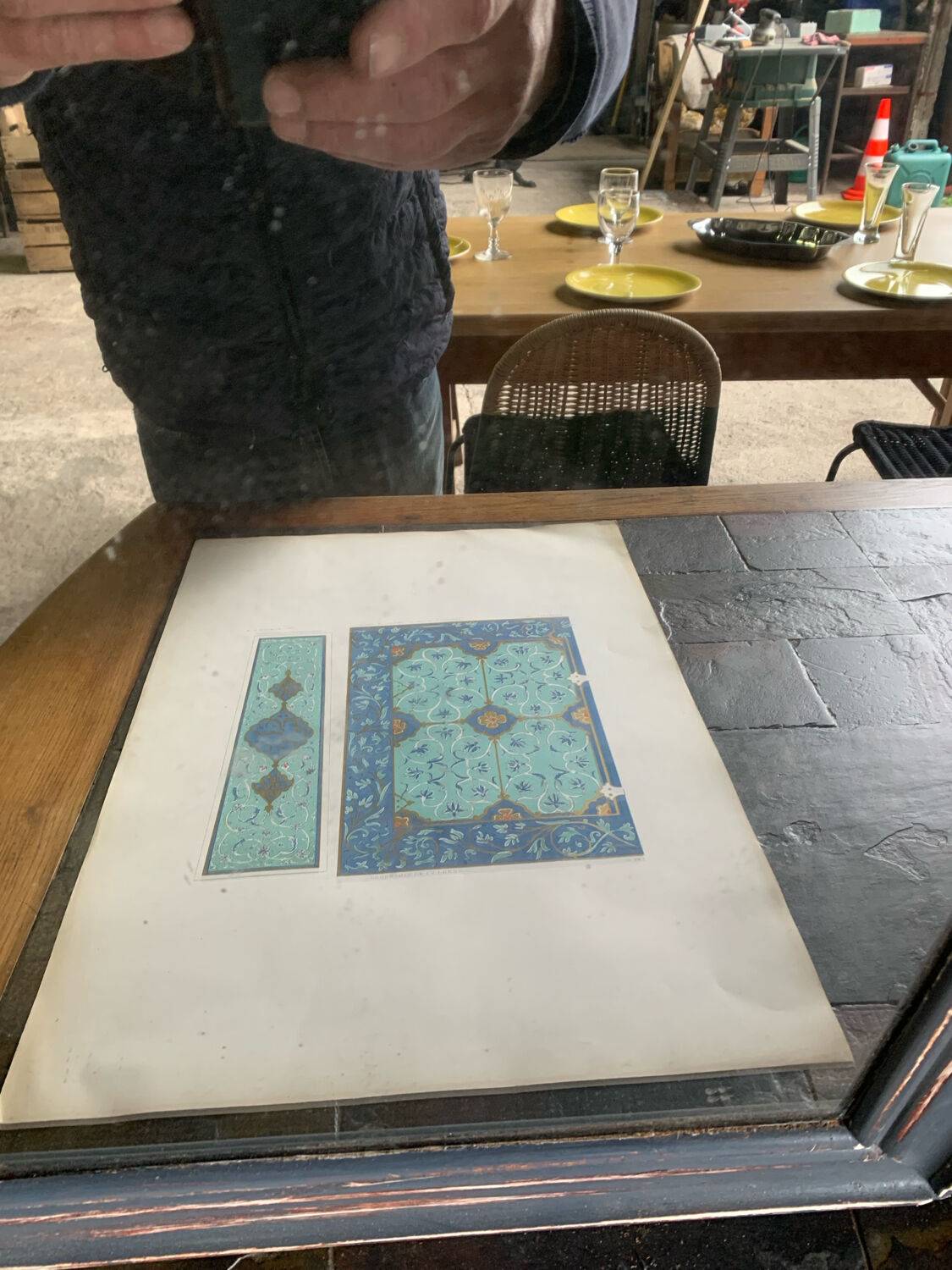 Lithographie ancienne orientale - Ornements de la Perse