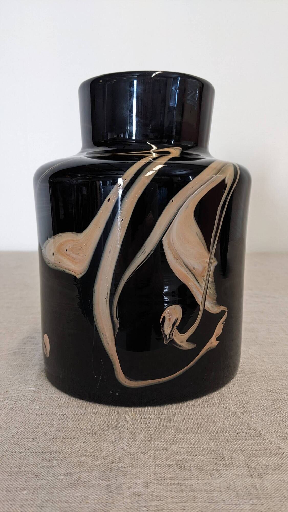 XL bottle or vase by Bob le Bleis for Maure Vieil glassworks circa 1970