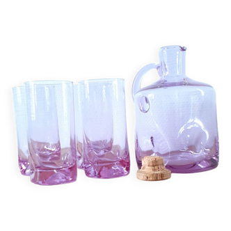 Pitcher set and its glasses.vintage