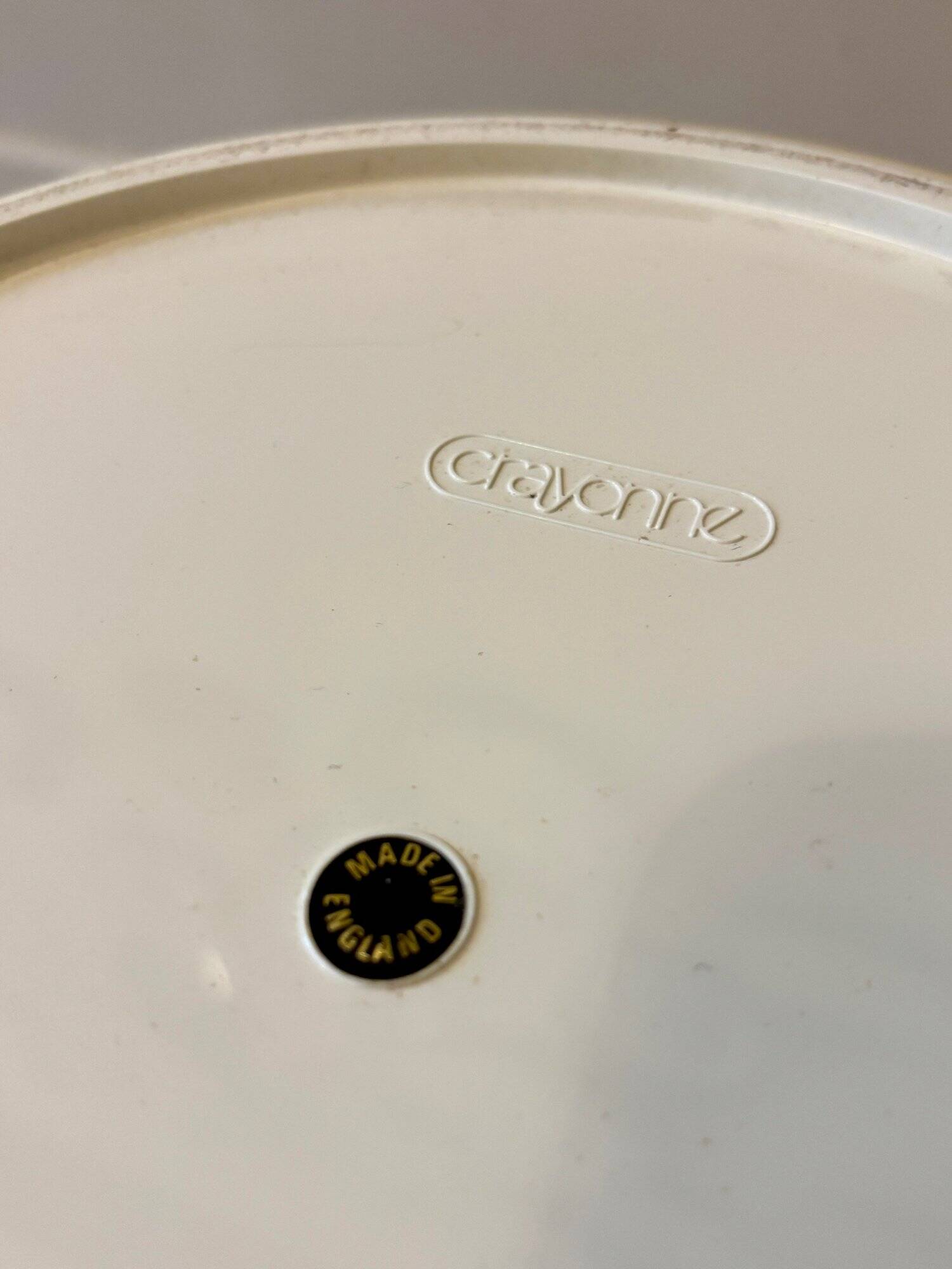 Crayonne beige plastic stool, 1970s