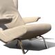 Archi armchair in beige leather by Pierre Paulin - Ligne Roset Edition