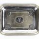 Small silver-plated metal tray with monogram — Christofle, Belle Époque