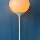 Vintage white floor lamp in Guzzini Space Age Mid-Century style