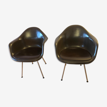 2 fauteuils DAX de Charles & Ray Eames édition Heman Miller, 1970